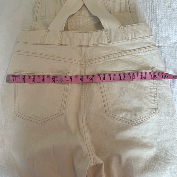 Kate spade Saturday cream denim long overalls XS extra small - Picture 6 of 8